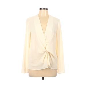 Topshop Knot Twist Cream Blouse
